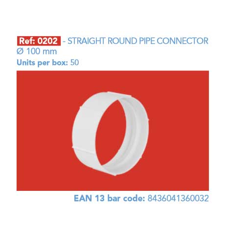 STRAIGHT ROUND PIPE CONNECTOR